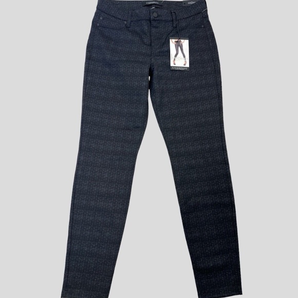 Liverpool Leggings Charcoal Print Madonna Stretch Knit Ankle Skinny Size 4/27 - Picture 1 of 15